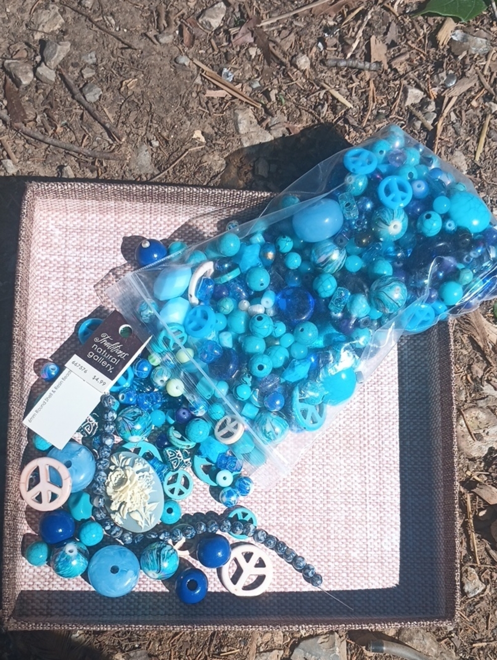 2lb Blue Bead Bag